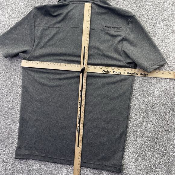 Under Armour Shirt Mens Small Gray Performance Polo Golf Loose Heatgear 1242755 - Picture 10 of 12